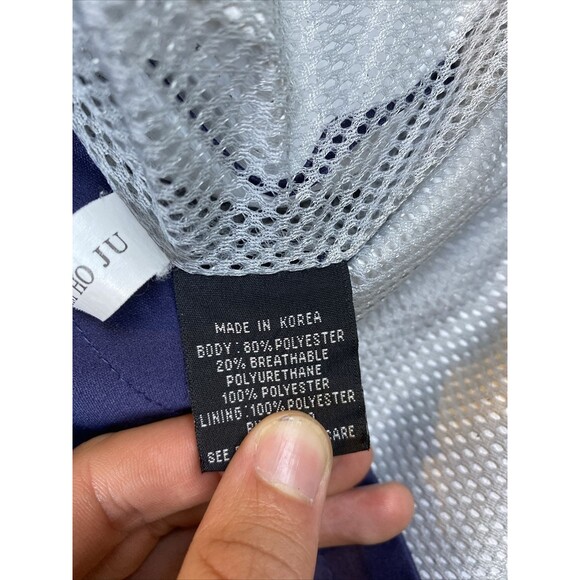 Vintage Starter Jacket Windbreaker Tek 370 Men's Medium Full Zip Navy Blue - Picture 8 of 10